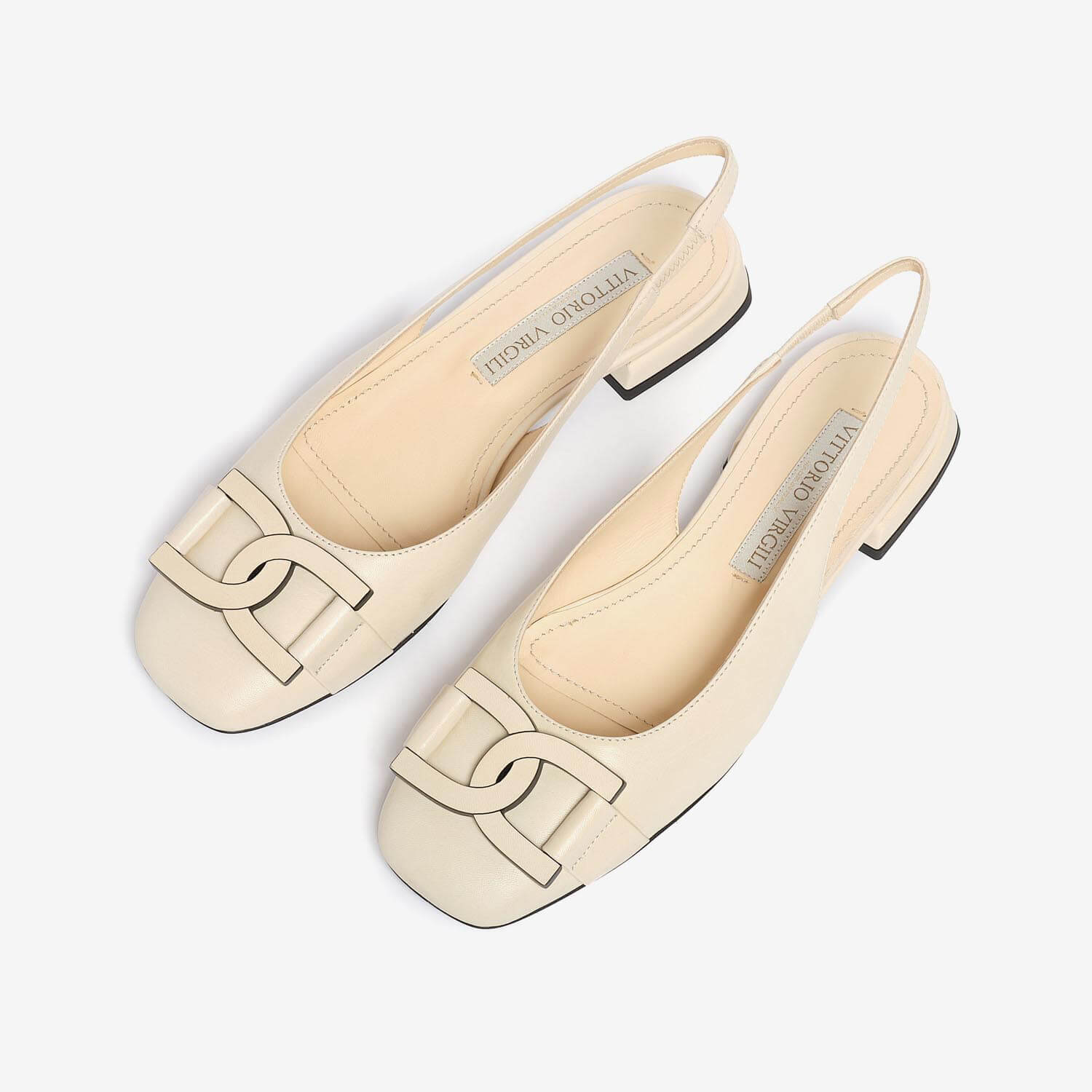 Ballerina sling back in pelle donna