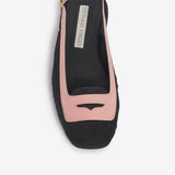 Ballerina sling back in tela donna nero 