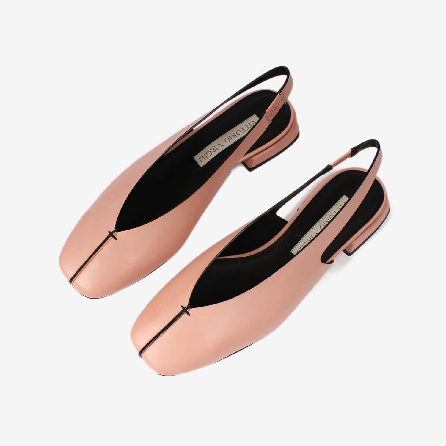 Ballerina sling back in pelle