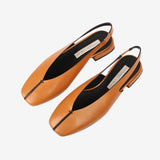 Ballerina sling back in pelle