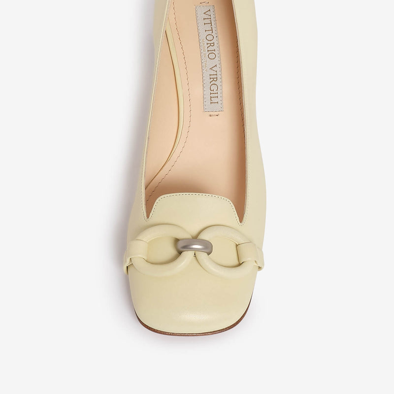 Décolleté in pelle donna tocco di limone