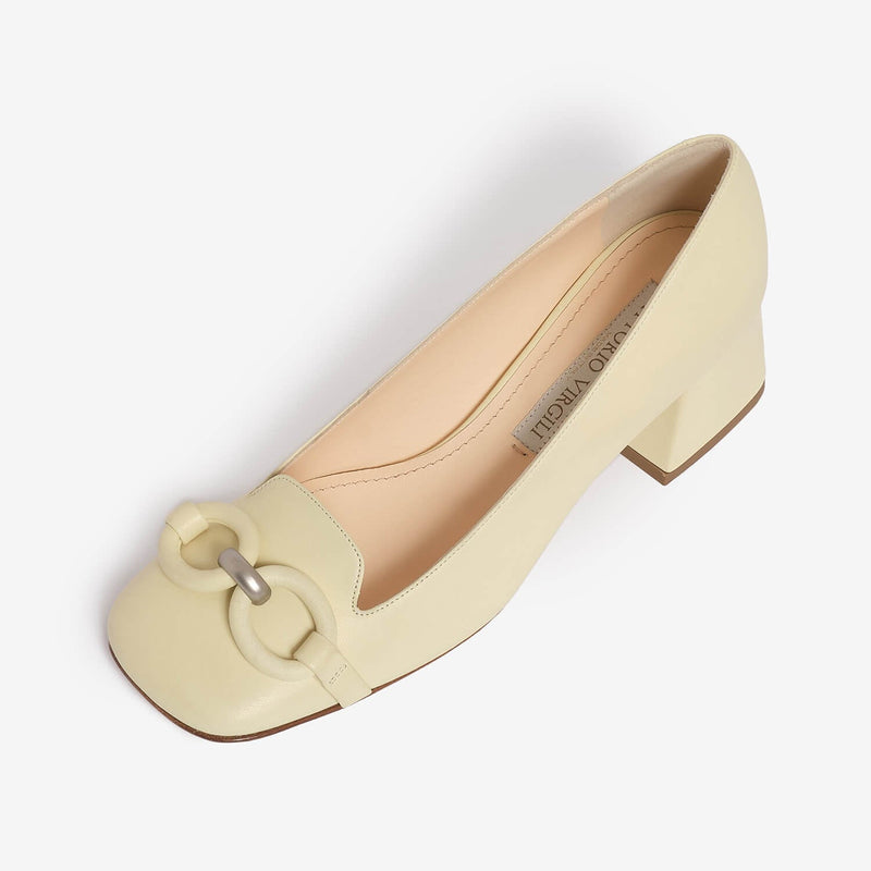 Décolleté in pelle donna tocco di limone