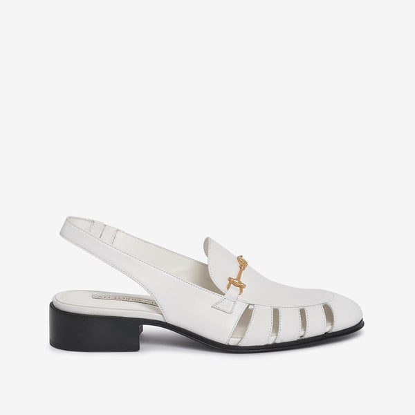 Mocassino in pelle donna bianco