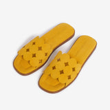 Sandalo slider in camoscio donna
