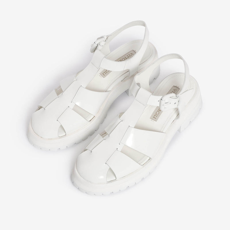 Sandalo in vernice donna
