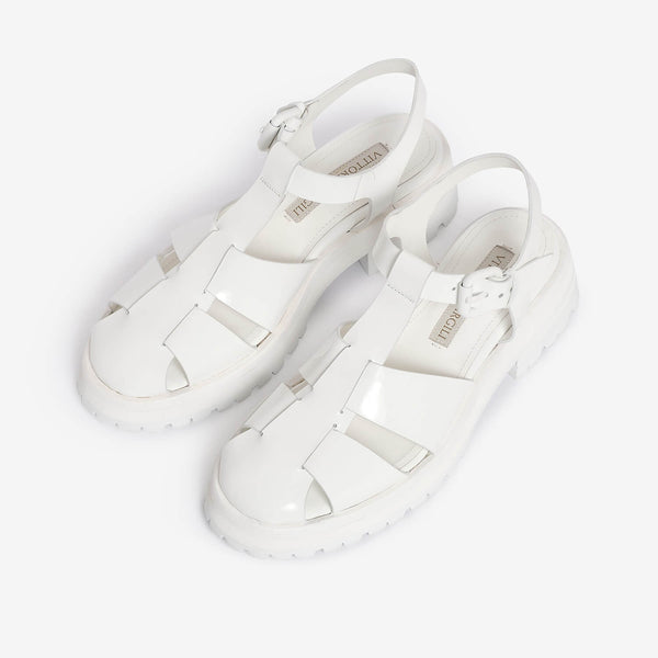 Sandalo in vernice donna