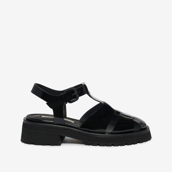 Sandalo in vernice donna
