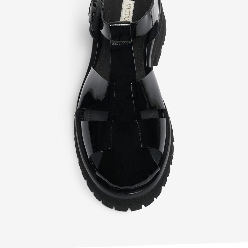 Women's patent leather sandal