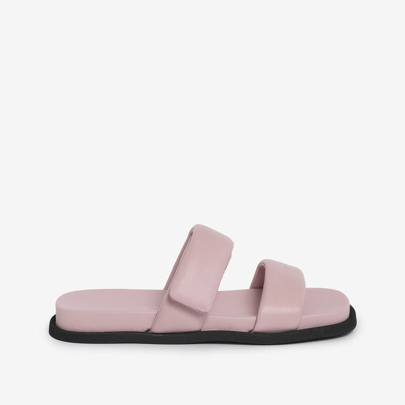 Sandalo slider in pelle donna