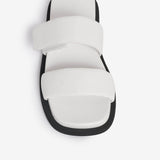 Sandalo slider in pelle donna