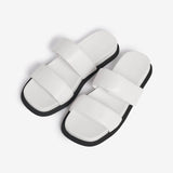 Sandalo slider in pelle donna