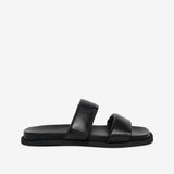 Sandalo slider in pelle donna