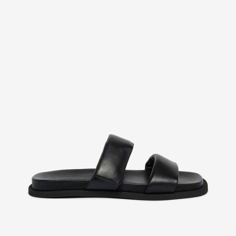 Sandalo slider in pelle donna