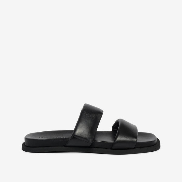 Sandalo slider in pelle donna