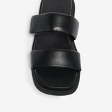 Sandalo slider in pelle donna