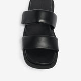 Women's leather slider sandal