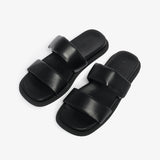 Sandalo slider in pelle donna