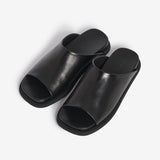 Sandalo slider in pelle donna 