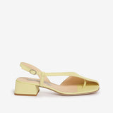Sandalo infradito in pelle donna crema