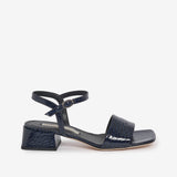 Sandalo infradito in vernice blu donna