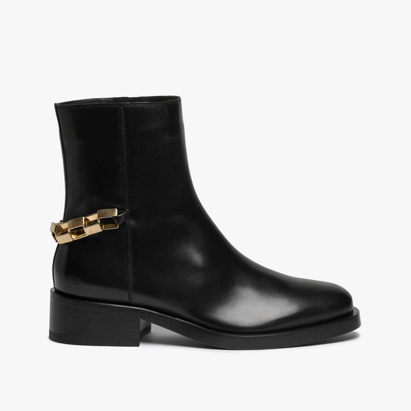 Ankle boot in pelle nero donna