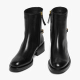 Ankle boot in pelle nero donna