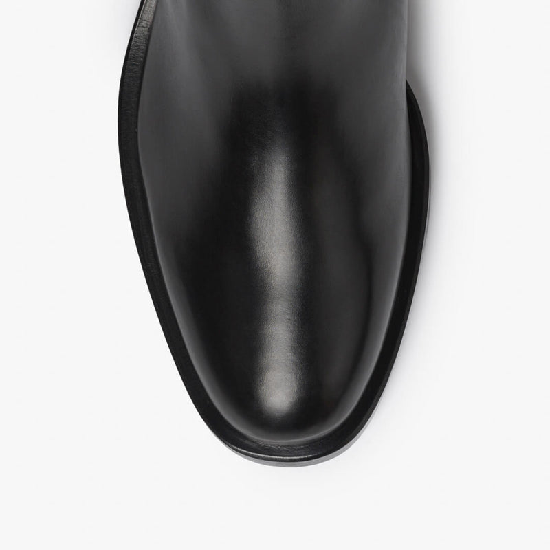 Ankle boot in pelle nero donna