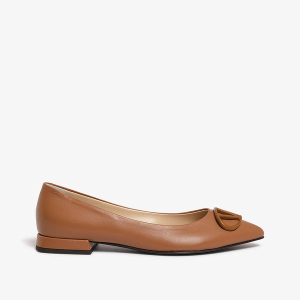 Ballerina in pelle cuoio donna