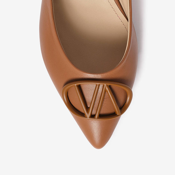 Ballerina in pelle cuoio donna