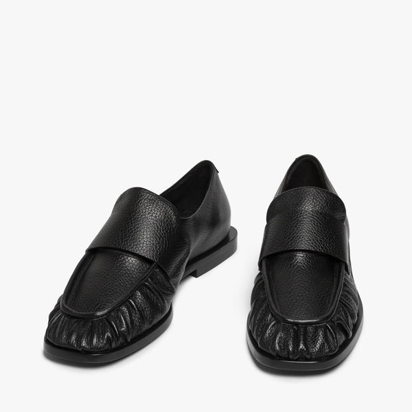 Mocassino in pelle nero donna