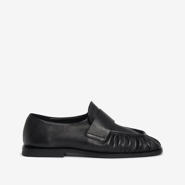 Mocassino in pelle nero donna