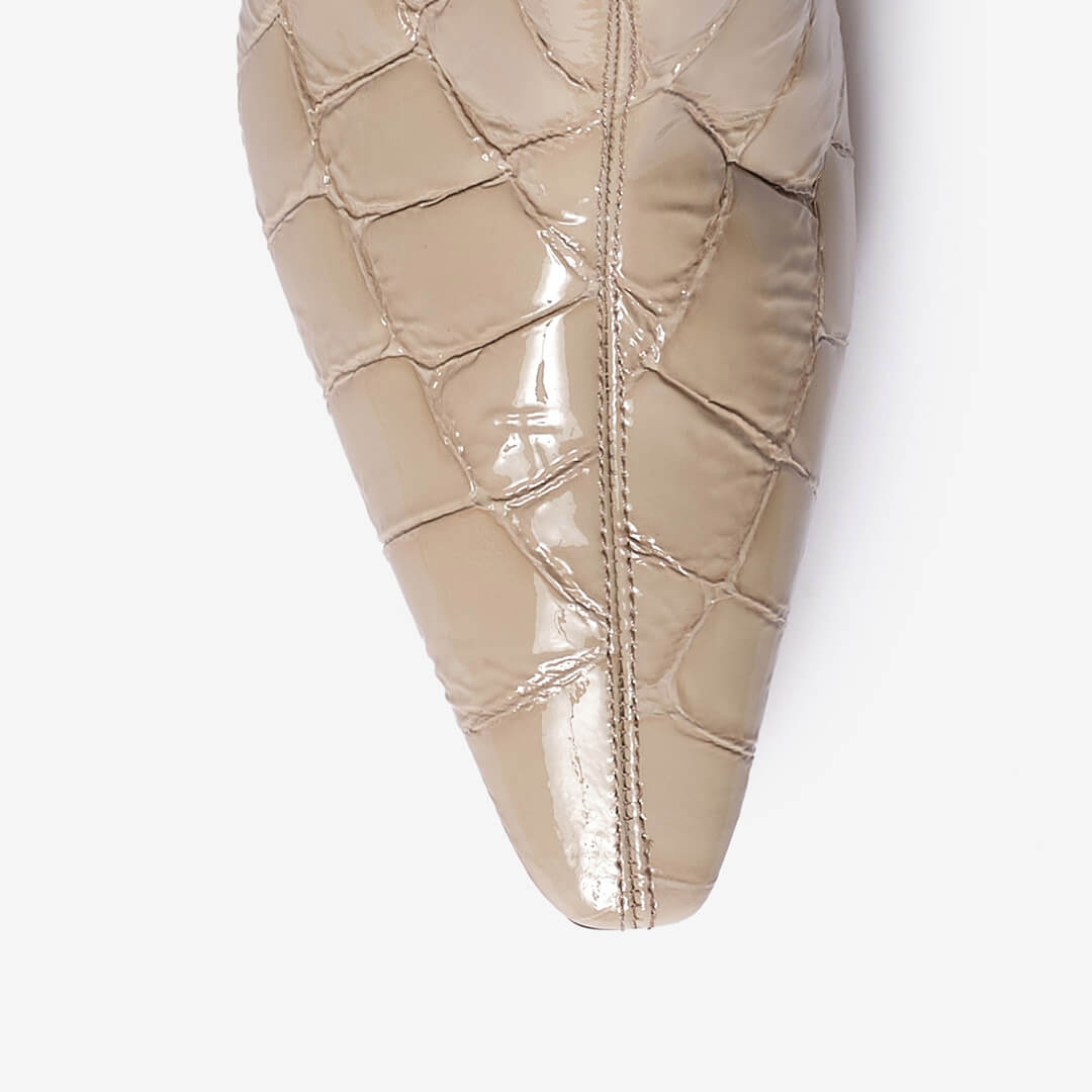 Stivale medio in pelle donna
