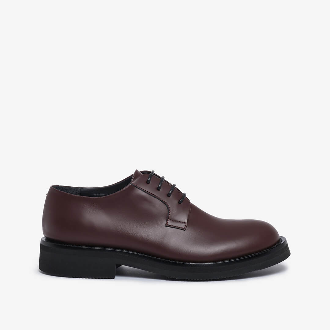Derby bordeaux in pelle donna