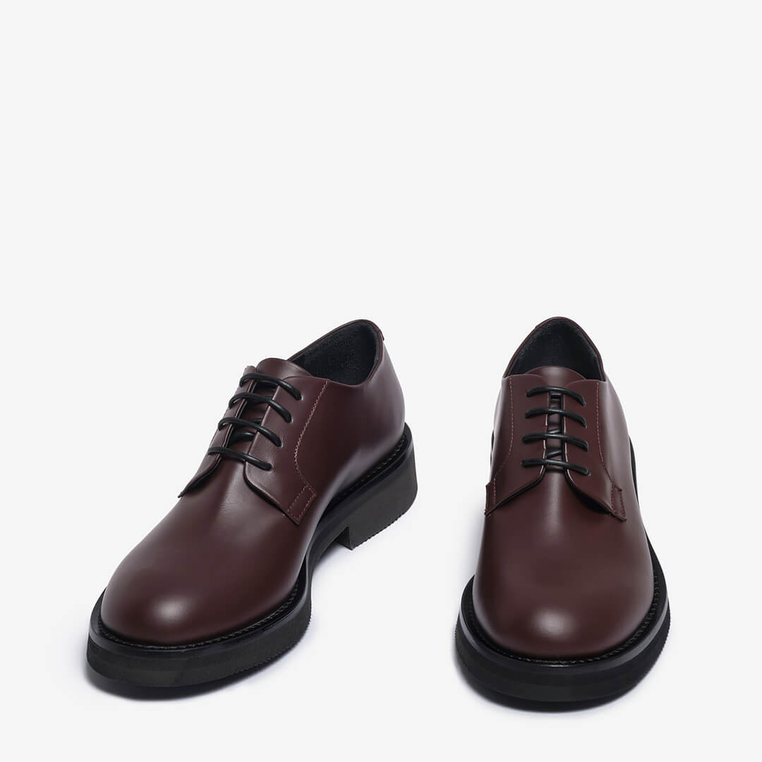Derby bordeaux in pelle donna