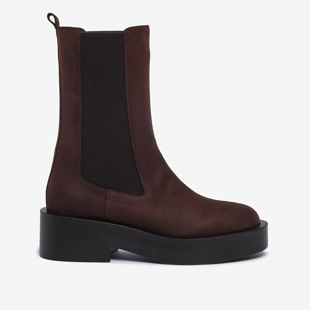 Chelsea boot in pelle nero donna