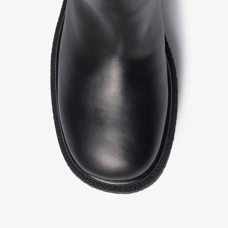 Stivale al ginocchio in pelle donna
