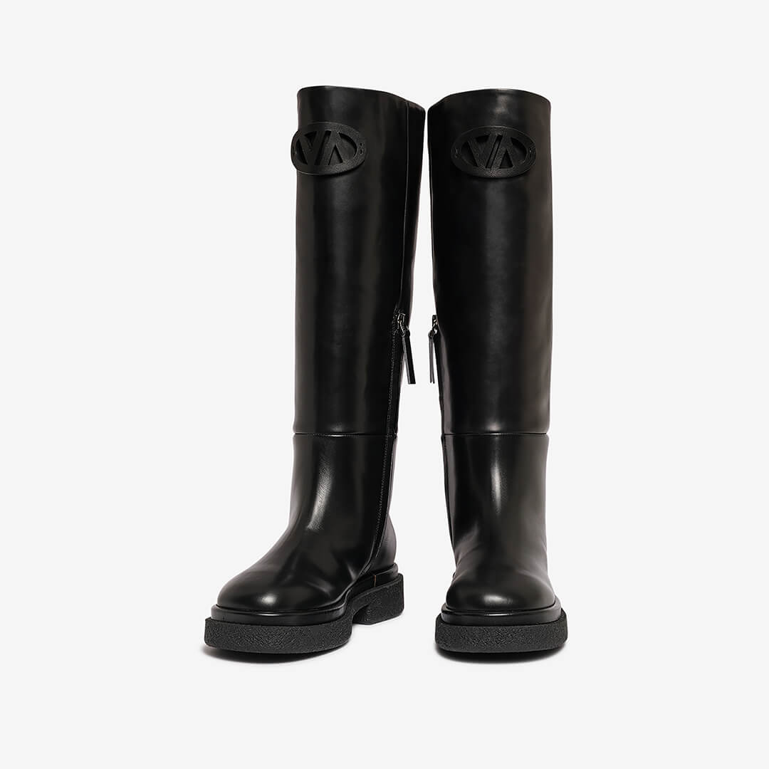 Off-white women's leather knee boot