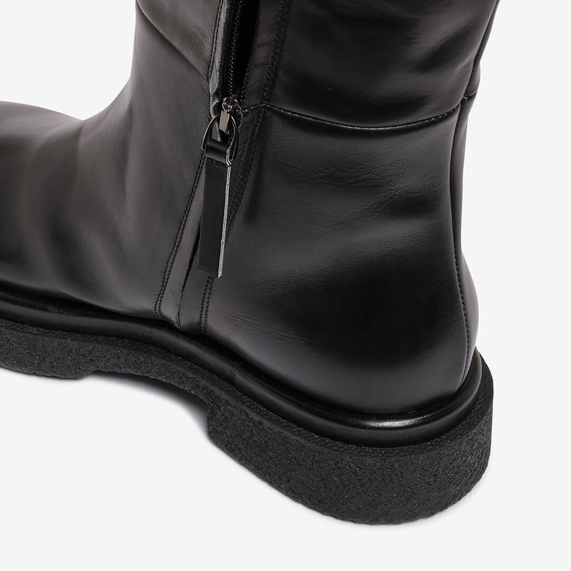 Stivale al ginocchio in pelle donna