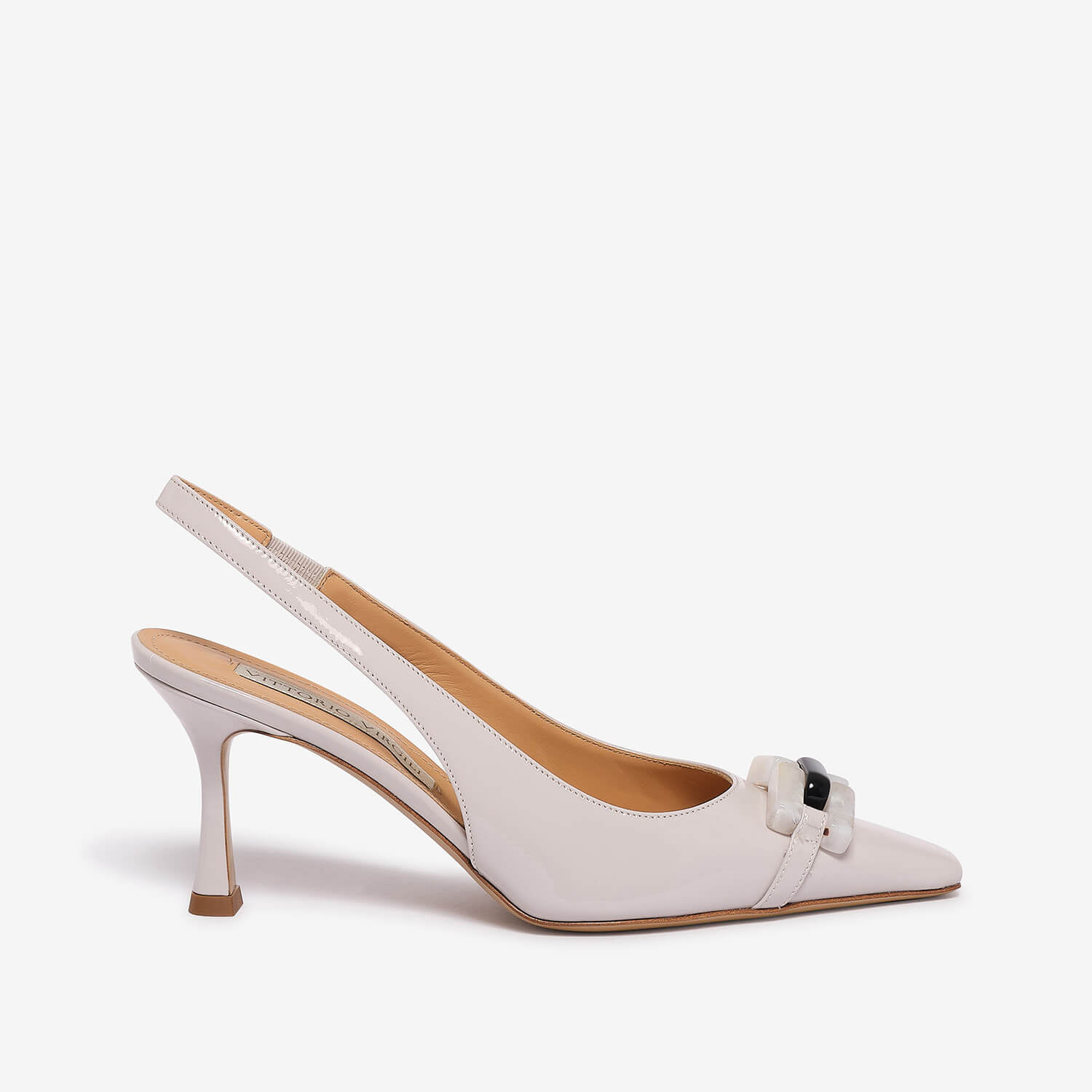 Décolleté slingback in vernice donna