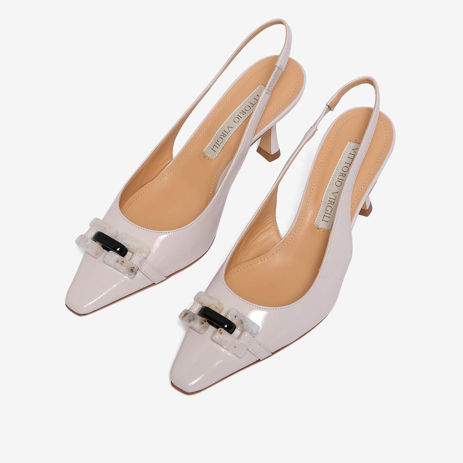 Décolleté slingback in vernice donna