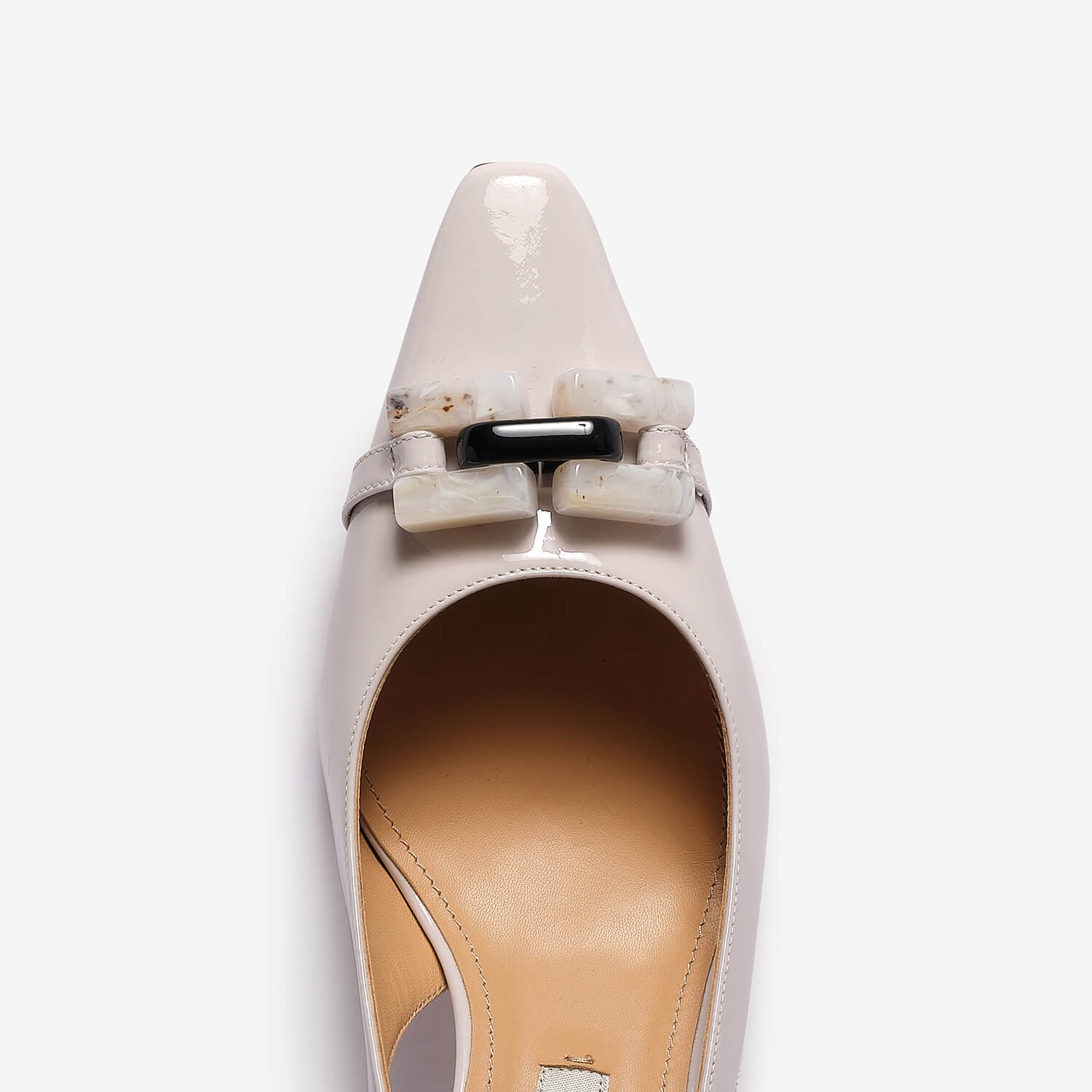 Décolleté slingback in vernice donna