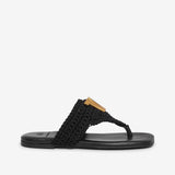 Sandalo infradito in nappa crochet donna