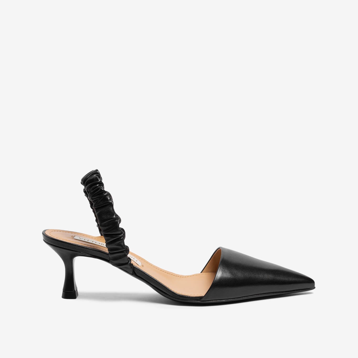 Décolleté slingback in nappa donna