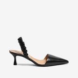 Décolleté slingback in nappa donna