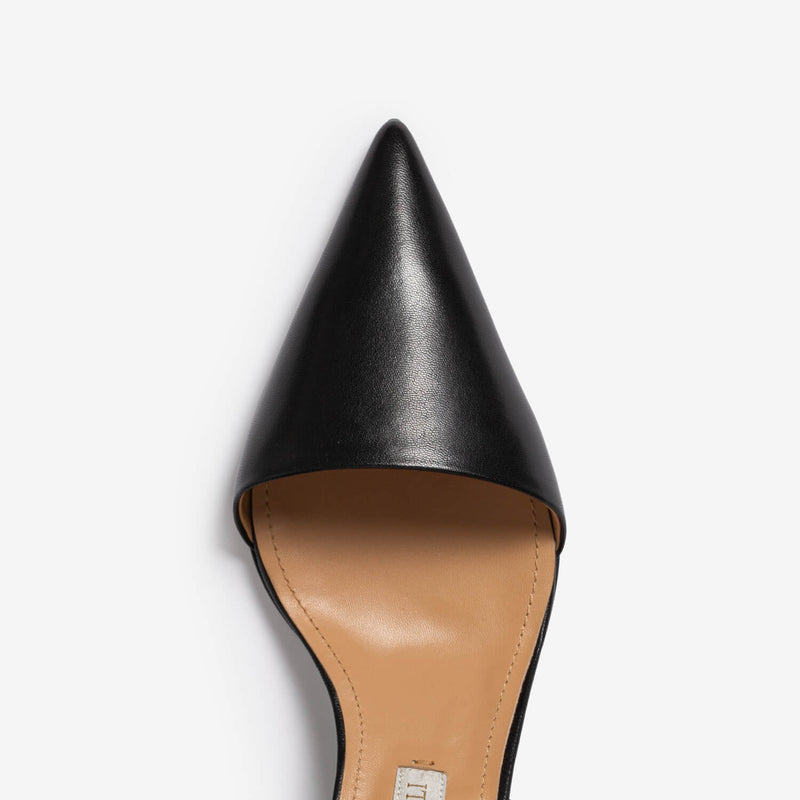 Décolleté slingback in nappa donna