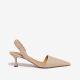 Décolleté slingback in nappa donna
