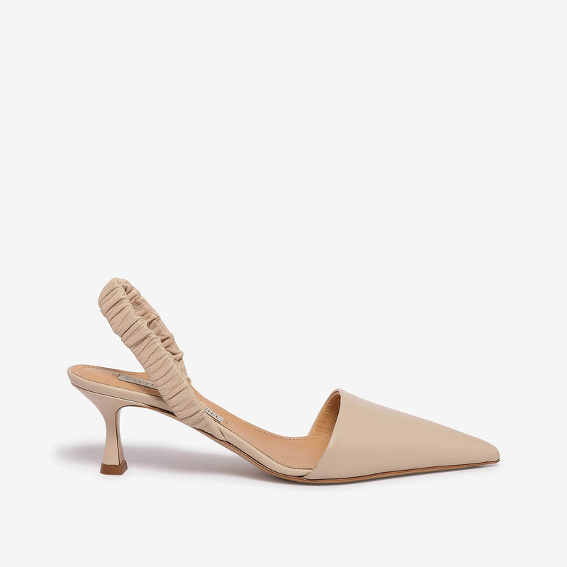 Décolleté slingback in nappa donna