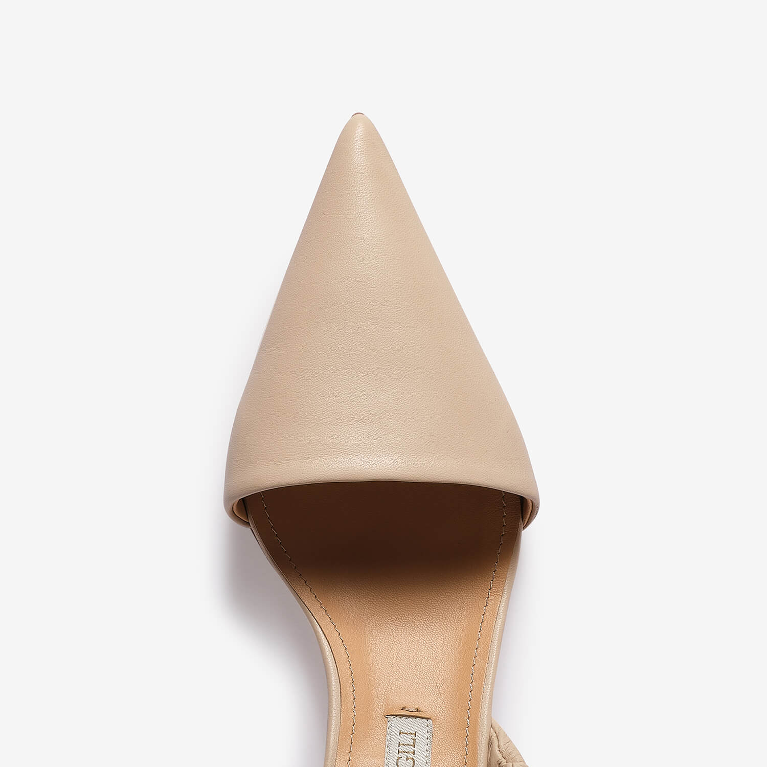 Women's tassel leather sling back décolleté