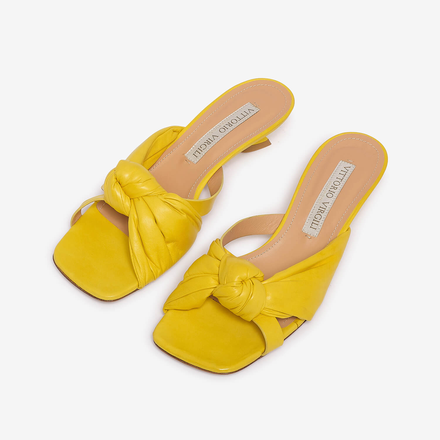 Sandalo slide in nappa donna