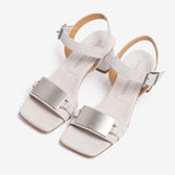 Light grey women's nubuck sandal